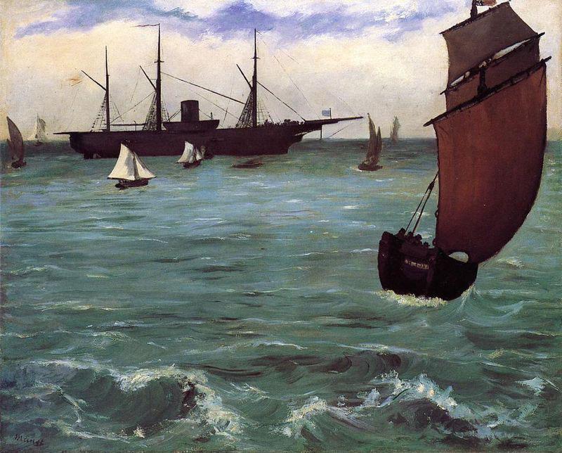 Edouard Manet Fishing Boat Coming in Before the Wind